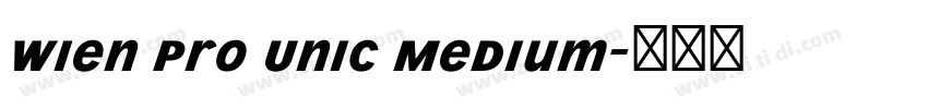 Wien Pro Unic Medium字体转换